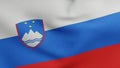 National flag of Slovenia waving 3D Render, Republic of Slovenia flag textile, slovene zastava Slovenije, coat of arms