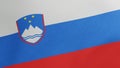 National flag of Slovenia waving original colors 3D Render, Republic of Slovenia flag textile, slovene zastava Slovenije