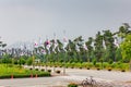 National Flag Street at National Cemetery, Daejeon, South Korea, 25 may 2016