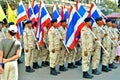 National flag Thai parade