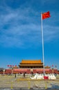 National Flag in Tiananmen Square Royalty Free Stock Photo