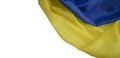 National flag of Ukraine close travel motion silk fabric background