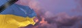 national flag of Ukraine with Mourning Ribbon. memory of victims of war, terrorist attack, coronavirus. Black funeral ribbon on