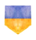 National flag of Ukraine watercolor background