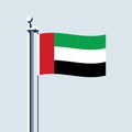 National flag of United Arab Emirates vector