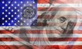 National flag of United States of America dollar Royalty Free Stock Photo