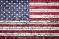 Flag  banner on brick wall background Royalty Free Stock Photo