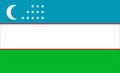 National Flag of Uzbekistan with official colors Vector