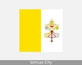 National Flag of Vatican City. Holy See Vatican City State Country Flag Detailed Banner. EPS Vector Illustration File Royalty Free Stock Photo