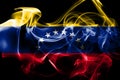 National flag of Venezuela made from colored smoke isolated on black background Royalty Free Stock Photo
