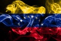 National flag of Venezuela made from colored smoke isolated on black background Royalty Free Stock Photo