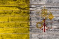 National flag on a wooden wall