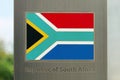 Series of national flags on metal pole - Republic of South Africa Royalty Free Stock Photo