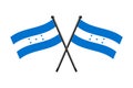National flags of Republic of Honduras on the sticks