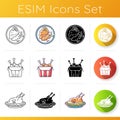 National food icons set