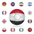 National football ball of Egypt. Detailed set of national soccer balls. Premium graphic design. One of the collection icons for