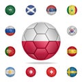 National football ball of Poland. Detailed set of national soccer balls. Premium graphic design. One of the collection icons for