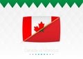 National football team Canada vs Morocco. Soccer 2022 match versus icon
