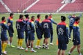 National Football Team of Romania during a training session against Spain Royalty Free Stock Photo