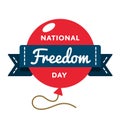 National Freedom day greeting emblem