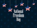 National freedom day, 1st of February. Hanging stars