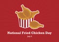 National Fried Chicken Day vector