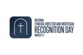 National Funeral Director and Mortician Recognition Day. March 11. Holiday concept. Template for background, banner Royalty Free Stock Photo