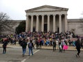 National Gallery of Art West Building, Women`s March, Washington, DC, USA Royalty Free Stock Photo