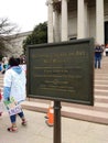 National Gallery of Art West Building, Women`s March, Washington, DC, USA Royalty Free Stock Photo