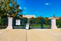 National Gallery entrance blocked amid DC shutdown Royalty Free Stock Photo