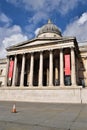 National Gallery exterior, Trafalgar Square, London Royalty Free Stock Photo