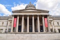 National Gallery exterior view, Trafalgar Square, London Royalty Free Stock Photo