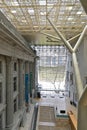 Padang Atrium, National Gallery Singapore, with the City Hall Wing on the left and Old Supreme Court on the right Royalty Free Stock Photo