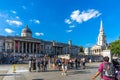 The National Gallery, Trafalgar Square in London, UK. Royalty Free Stock Photo