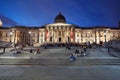 The National Gallery in Trafalgar Square at night in London Royalty Free Stock Photo