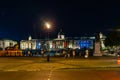 The National Gallery, Trafalgar Square at night in London, England, UK Royalty Free Stock Photo