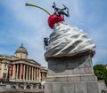 The National Gallery in Trafalgar Square With Whipped Cream and Cherry Sculpture