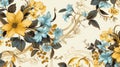 National Games Heritage Month: Elaborate Floral Pattern In Realistic Rococo Style