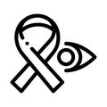 National Glaucoma Awareness Icon Vector Outline