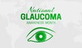 National Glaucoma Awareness Month Background Illustration with Eye