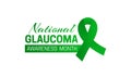 National Glaucoma Awareness Month Isolated Icon on White Background