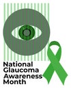 National Glaucoma Awareness Month, vertical poster design on a socially significant topic