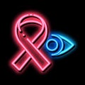 National Glaucoma Awareness neon glow icon illustration