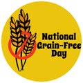 National Grain-Free Day, simple food poster or banner design