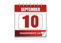 National Grandparents Day 2017. Desktop calendar