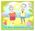 National Grandparents Day. Greeting card.