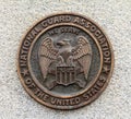 National guard association logo in bronze