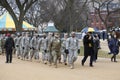 National Guard Soldiers march during Inauguration of Donald Tru