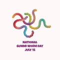 National Gummi Worm Day vector