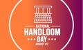National Handloom Day background template. Holiday concept. background, banner, placard, card, and poster design